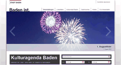 Desktop Screenshot of kulturagenda.baden.ch
